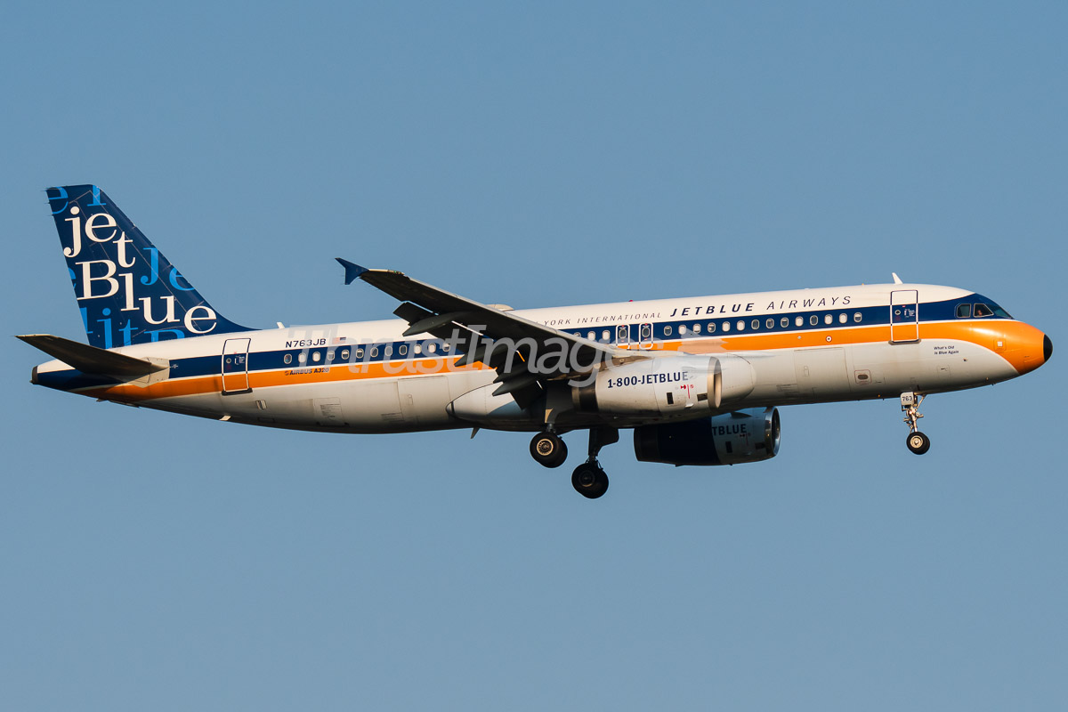 Airbus A320 N763JB "What's Old Is Blue Again"